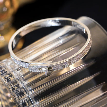 [Sprite Jewelry]Kelly Diamond-Set Bracelet with Moissanite