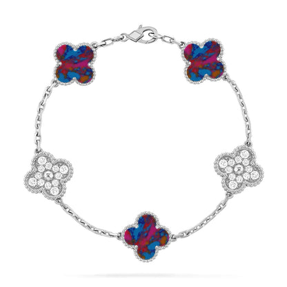 [Sprite Jewelry]New CLOVER 5 MOTIF COLOR GEMSTONES BRACELET COLLECTION