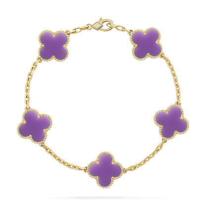 [Sprite Jewelry]New CLOVER 5 MOTIF LIGHT PURPLE BRACELET COLLECTION