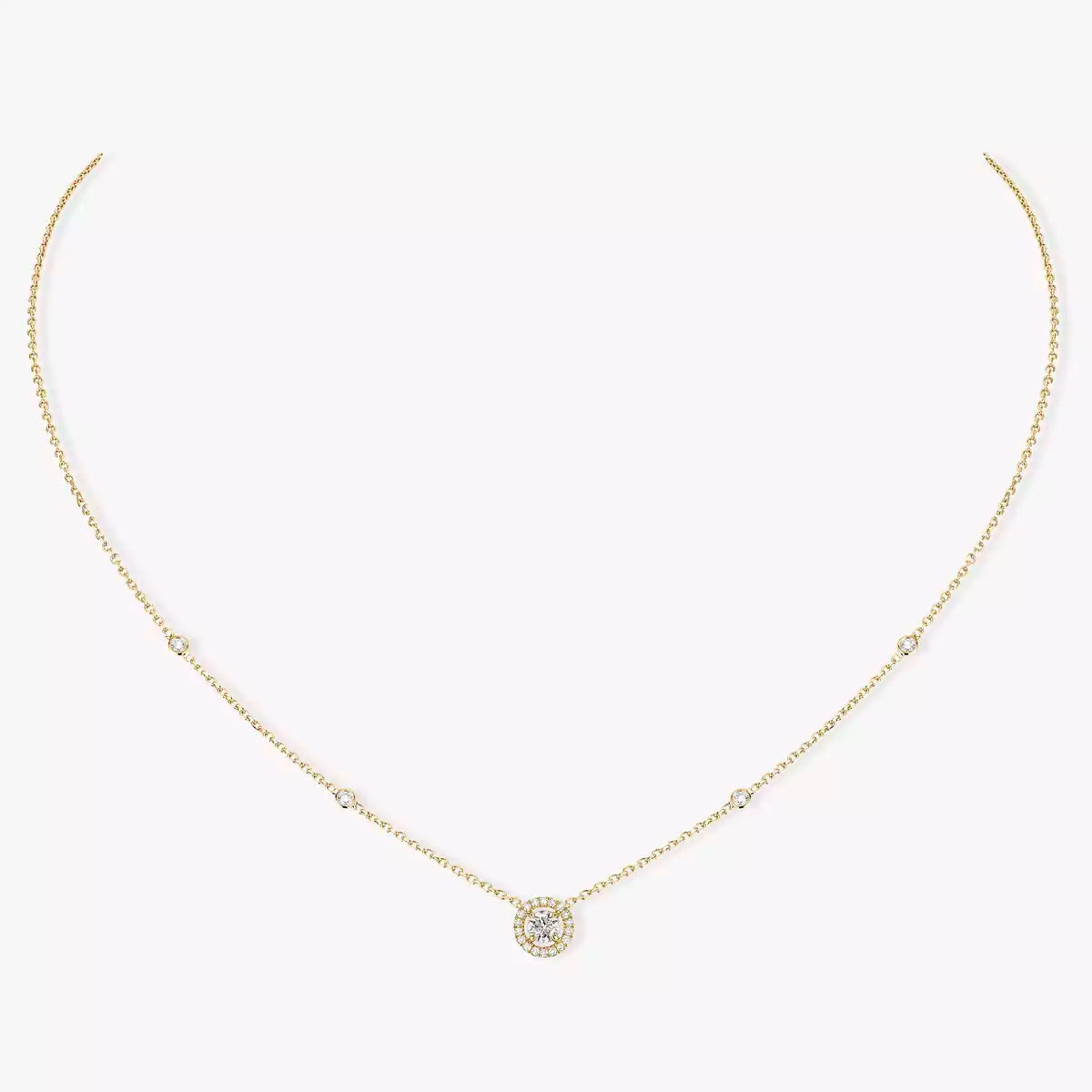 [Sprite Jewelry]Diamond Necklace 0,20ct Brilliant Shape Joy