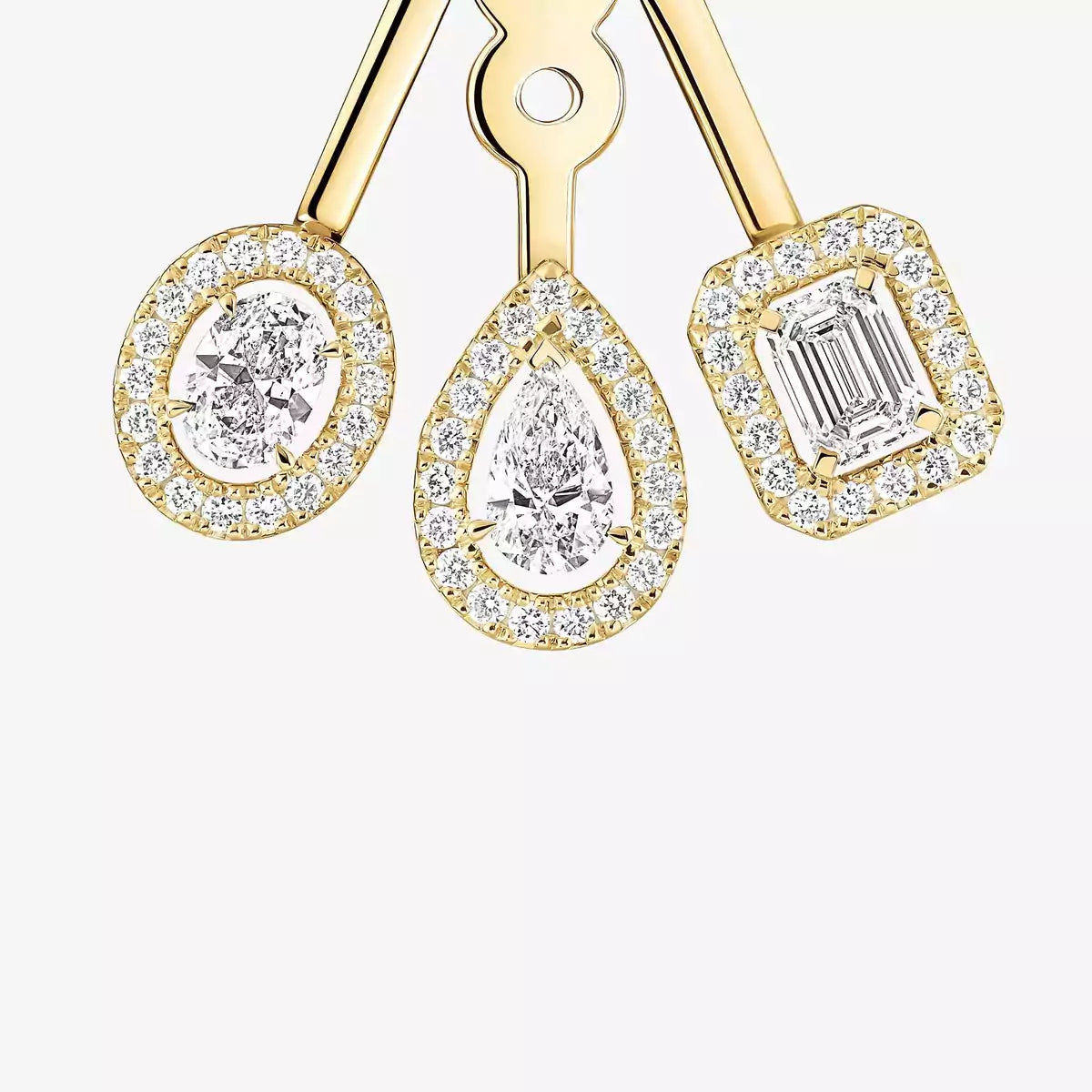 [Sprite Jewelry] My Twin Trio  Diamond Earrings