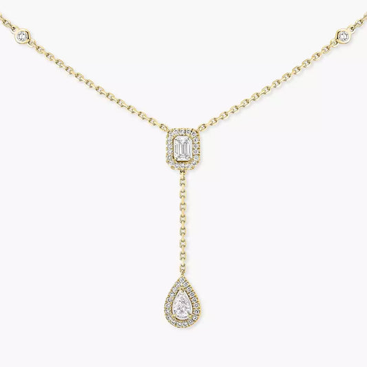 [Sprite Jewelry]Gold Diamond Tie Necklace