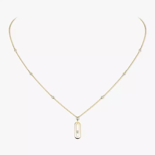 [Sprite Jewelry] Move Uno Gold Diamond Long Necklace