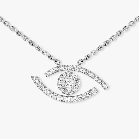 [Sprite Jewelry]Pave_ Diamond Necklace Lucky Eye