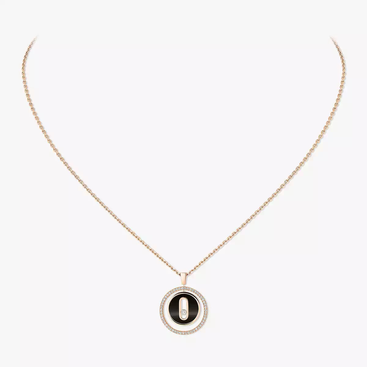 [Sprite Jewelry]Lucky Move Diamond Necklace in Rose Gold and White Mother-of-Pearl