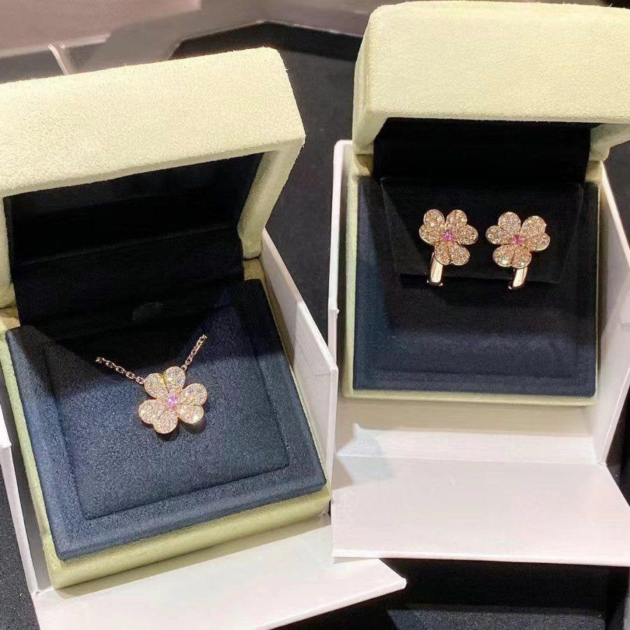 ¡®Sprite Jewelry¡¯FRIVOLE PINK GOLD FLOWER DIAMOND EARRINGS
