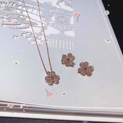 ¡®Sprite Jewelry¡¯FRIVOLE PINK GOLD FLOWER DIAMOND EARRINGS