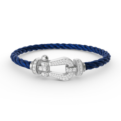 ¡®Sprite Jewelry¡¯FORCE LARGE HORSESHOE FULL DIAMOND BRACELET SILVER
